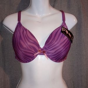 Wei Nong Hao Purple Strap Zebra Bra